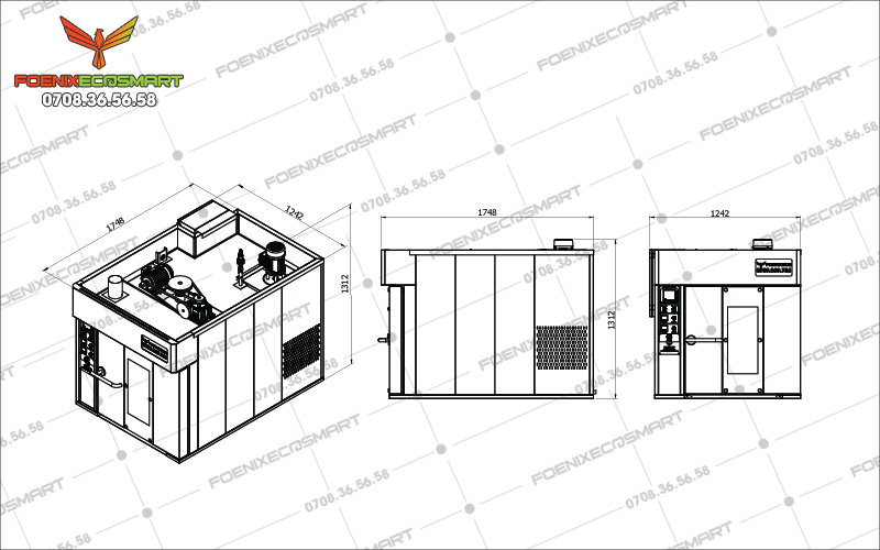 Thông số kỹ thuật lò nướng bánh mì xoay 6 khay điện Foenix Eco