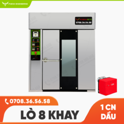 Lò nướng bánh mì xoay 8 khay dầu Foenix Eco