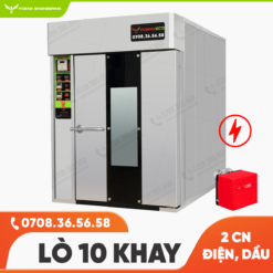 Lò xoay điện dầu 10 khay Foenix Eco