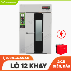 Lò nướng bánh mì xoay điện dầu 12 khay Foenix Eco