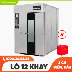Lò nướng công nghiệp xoay điện dầu 12 khay Foenix Eco