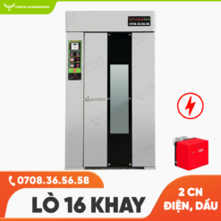 Lò nướng bánh mì xoay điện dầu 16 khay Foenix Eco