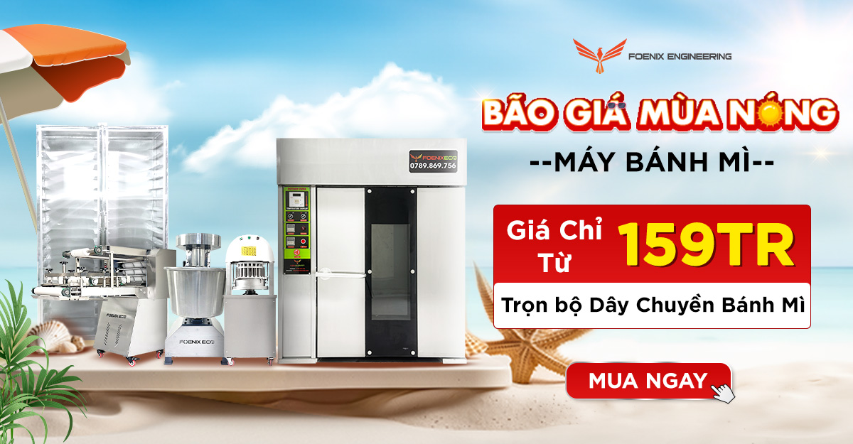 Báo Giá dây chuyền bánh mì 10 khay mới nhất 2024 tại FOENIX | Sẵn hàng, giao ngay! 1 Bao gia mua nong