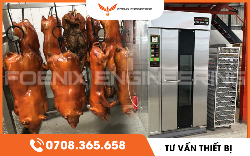 Lò quay heo nguyên con: Nhu cầu tiêu thụ cuối năm lại tăng lên 4 Lo quay heo nguyen con 2