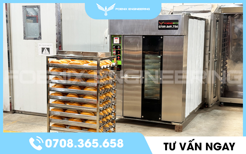 Thành phẩm bánh chín vàng đều đẹp mắt lò nướng bánh mì công nghiệp