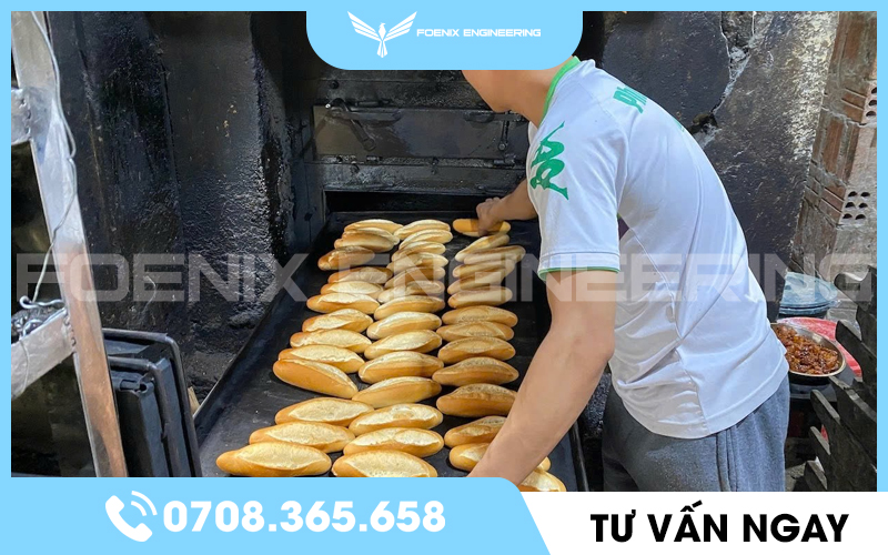 Thành phẩm bánh mì nướng từ lò than lò nướng bánh mì