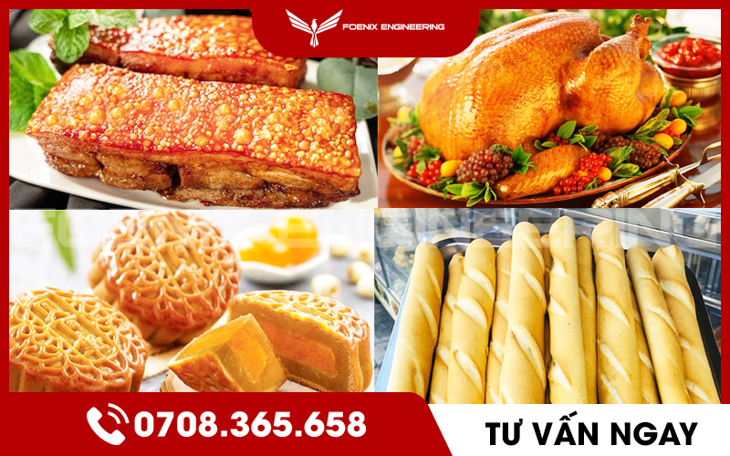 Đa chức năng: nướng thực phẩm, quay heo, gà, vịt, cá và sấy các loại hạt lò nướng bánh mì xoay