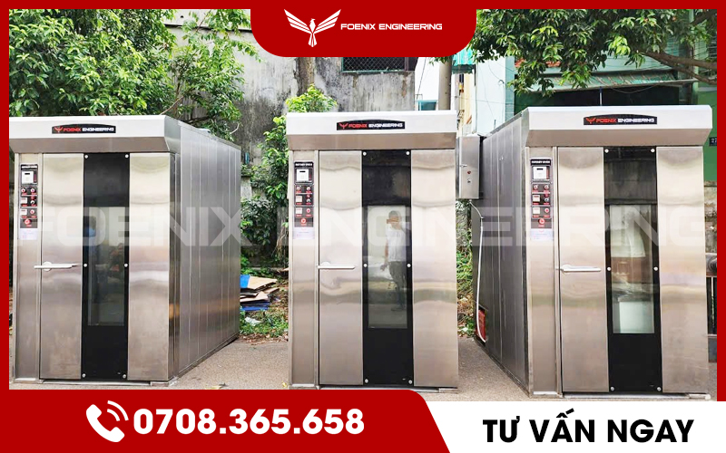 Chất liệu INOX sọc zin cao cấp, cửa lò 2 lớp kính cường lực cách nhiệt lò nướng bánh mì xoay lớn nhất việt nam