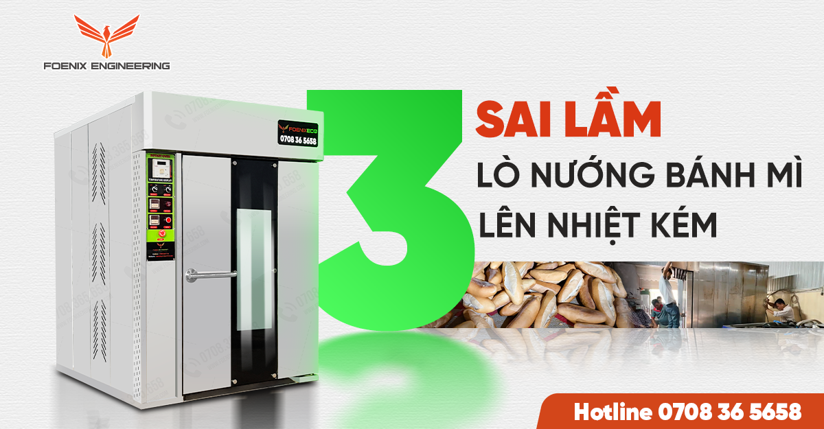 Lò bánh mì lên nhiệt kém là do đâu?