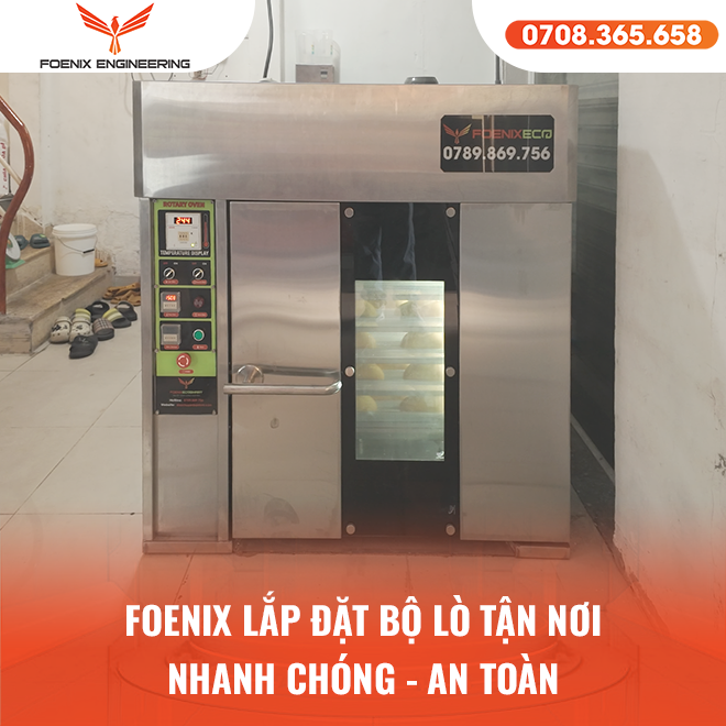 Khách Quảng Nam ‘Xuống Tiền’ Bộ Dây Chuyền Lò Xoay 6 Khay Foenix – Câu Chuyện Đằng Sau 42 Dịch vụ lắp đặt trọn gói lò nướng bánh mì