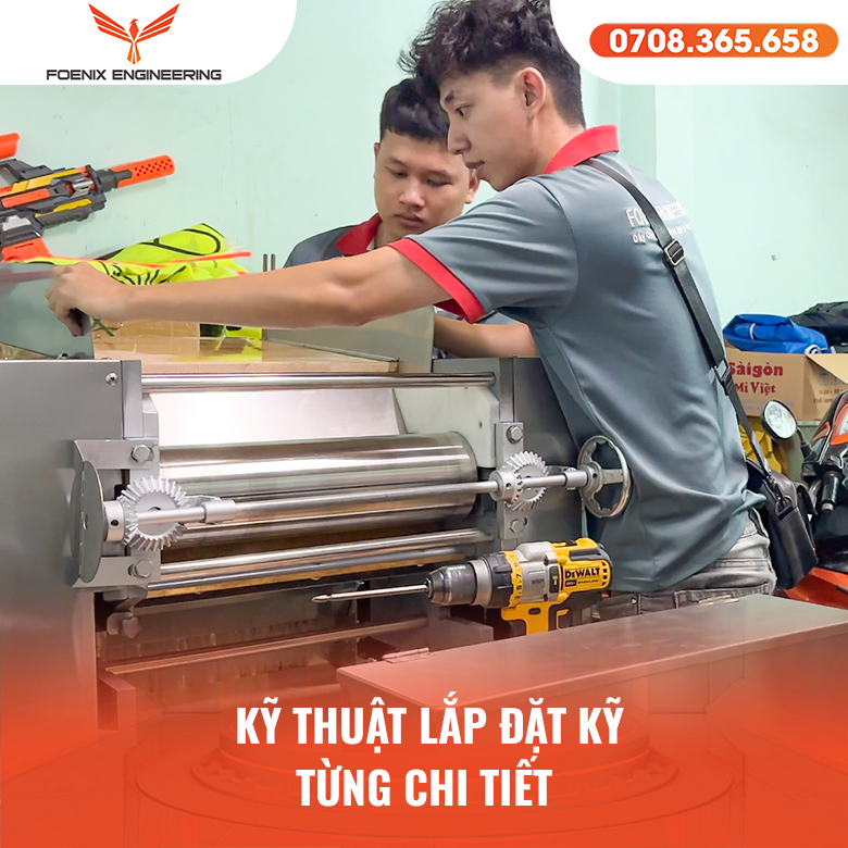 Foenix giao và lắp đặt máy làm mì sợi tươi cho anh khách ở Miền Tây 2 Top địa chỉ bán máy làm mì tươi uy tín