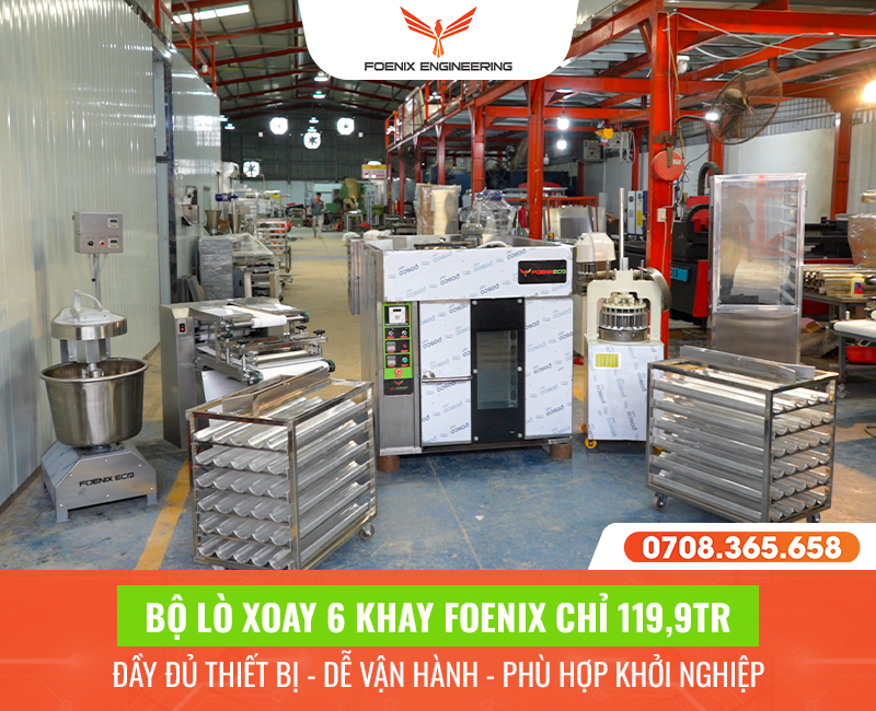 Tặng Khóa Học Làm Bánh Mì Khi Mua Trọn Bộ Dây Chuyền Tại Foenix Khởi Nghiệp Dễ Dàng 2 Trọn dây chuyền khởi nghiệp làm bánh mì hiện đại, giá tốt