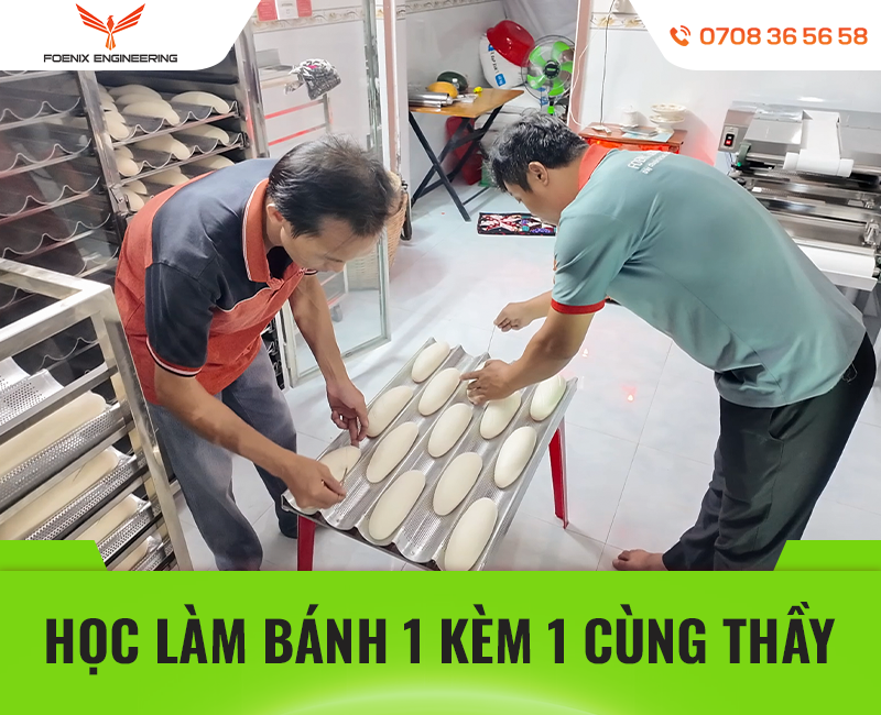 Bộ lò 10 khay Foenix đồng hành cùng bánh mì chảo Vĩnh Long 43 Khuyến mãi khi mua dây chuyền sản xuất bánh mì