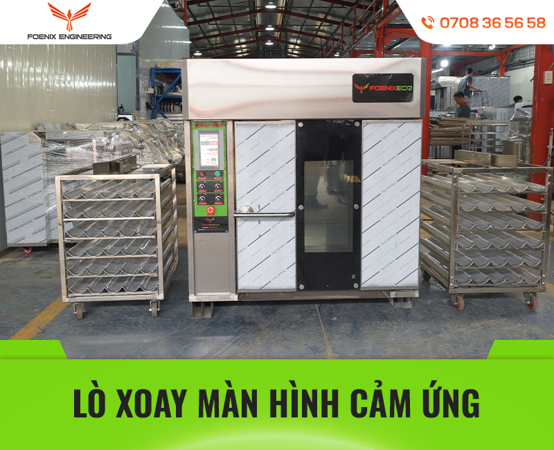 Mở lò bánh mì hồi vốn nhanh với bộ lò xoay cảm ứng chỉ 123TR 42 Lò nướng bánh mì xoay màn hình cảm ứng hiện đại