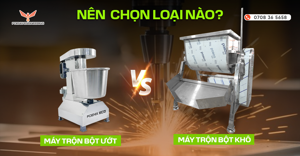 Nên mua máy trộn bột nào tốt? So sánh máy trộn bột khô và máy trộn bột ướt