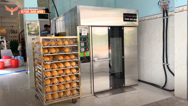 Gen Z mở lò bánh mì kết hợp xe bánh mì ~1000 ổ/ngày của mẹ 47 Lò nướng bánh mì xoay 8 khay